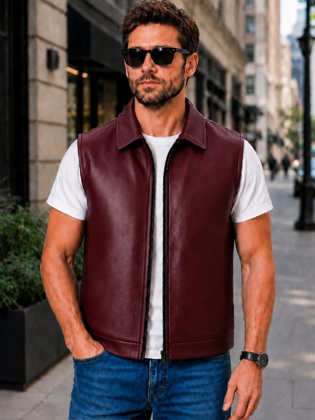Raxedo Men Leather Training or Gym Jacket-picture-21