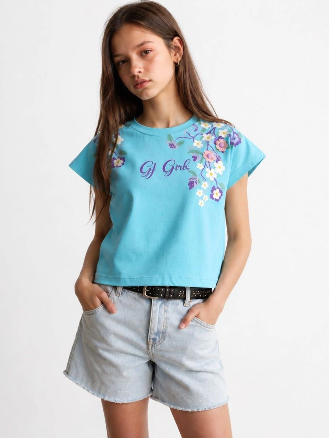Gini and Jony Floral Print Applique Top-picture-15