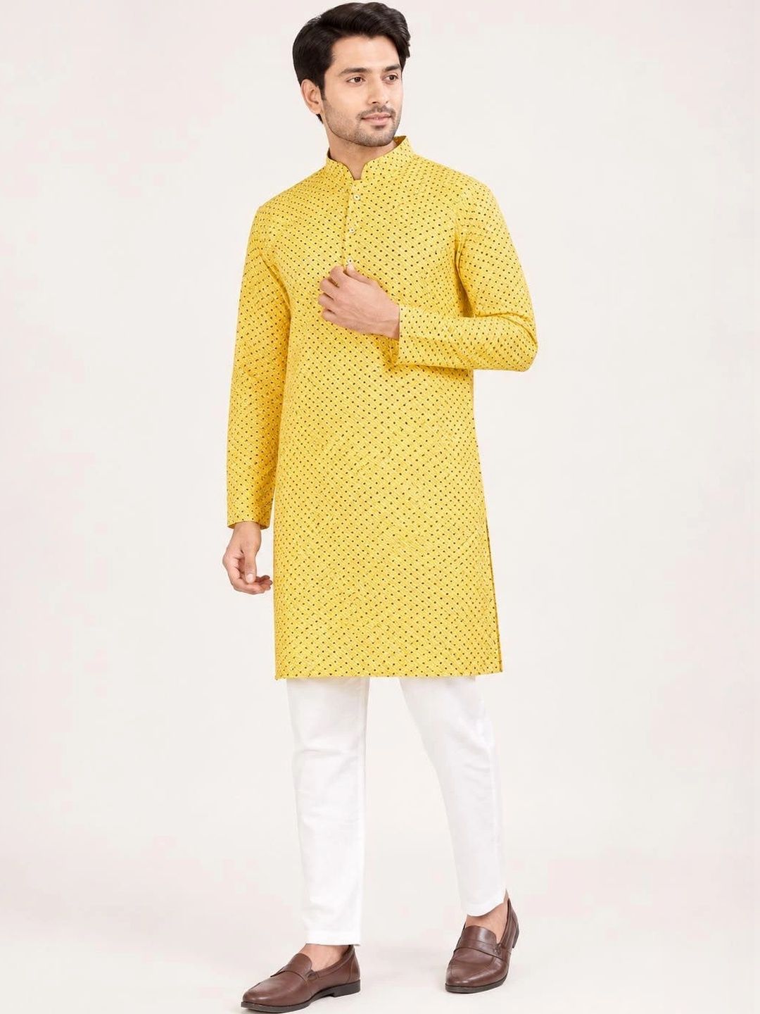 Moda Rapido Men Ethnic Motifs Kurta-picture-20