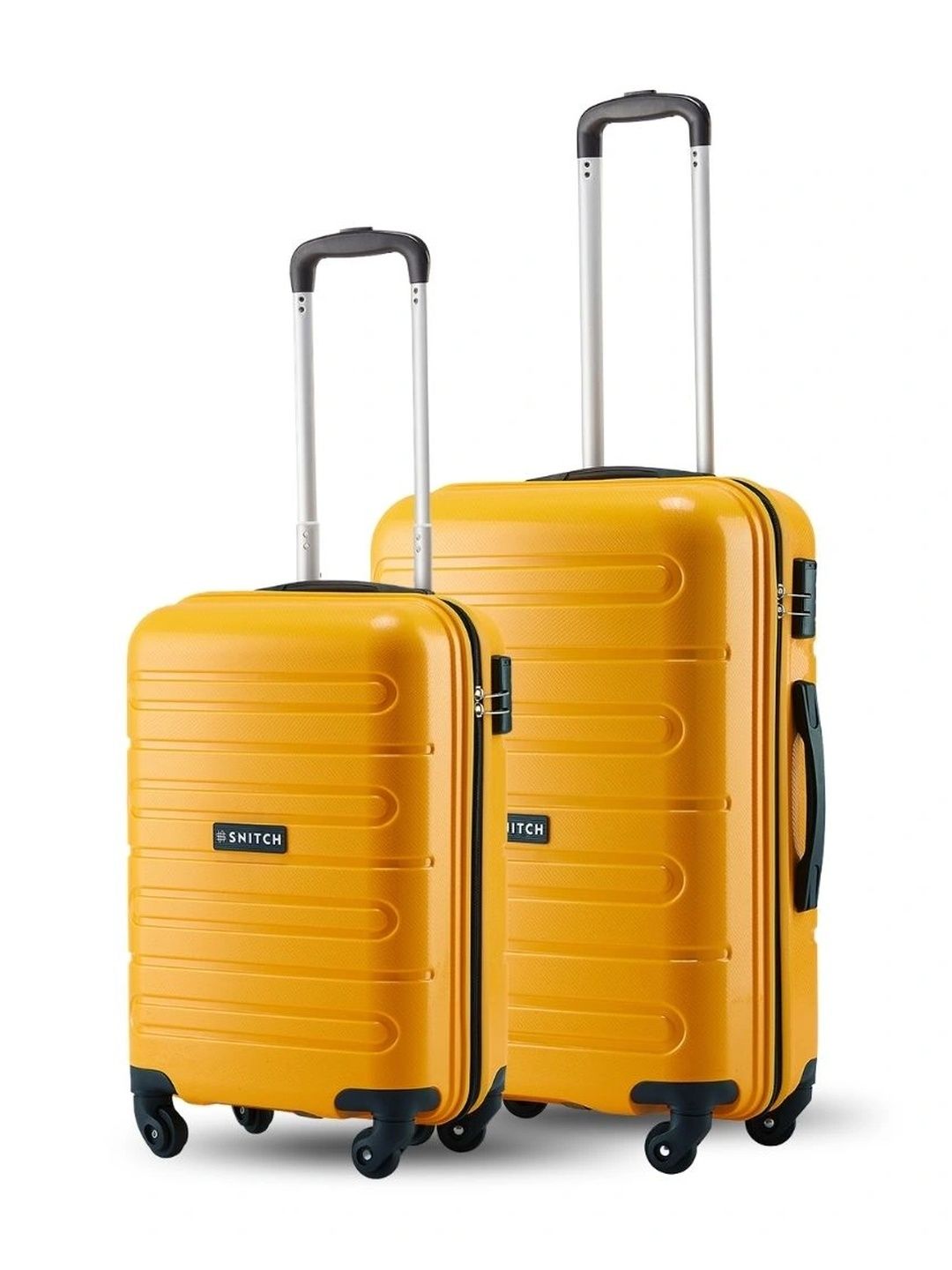 Snitch Set Of 2 Textured Hard Sided Cabin Medium Trolley Bag-picture-37