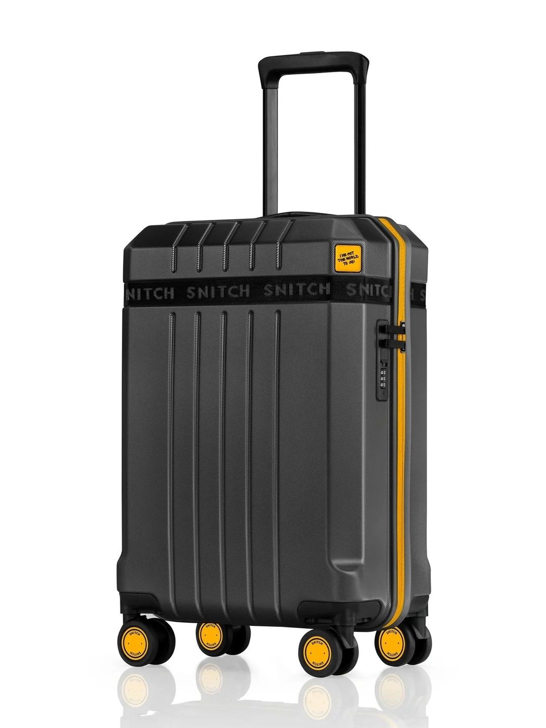 Snitch Vito Textured Hard Sided Cabin Trolley Suitcase - 40 L-picture-38