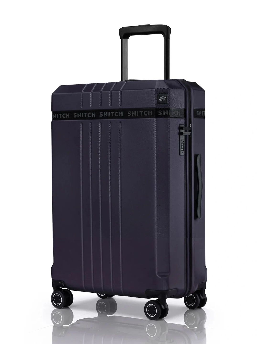 snitch vito textured hard sided medium trolley suitcase - 66 l