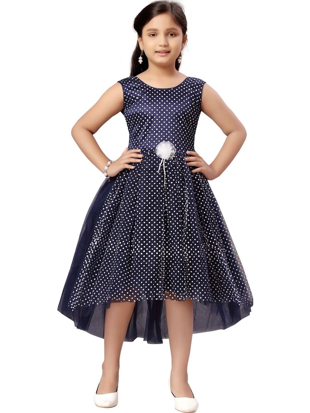 BAESD Polka Dot Print Ruffled A-Line Dress-picture-45