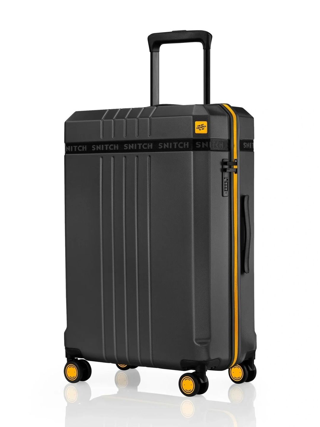 Snitch Vito Textured Hard Sided Medium Trolley Suitcase - 66 L-picture-42