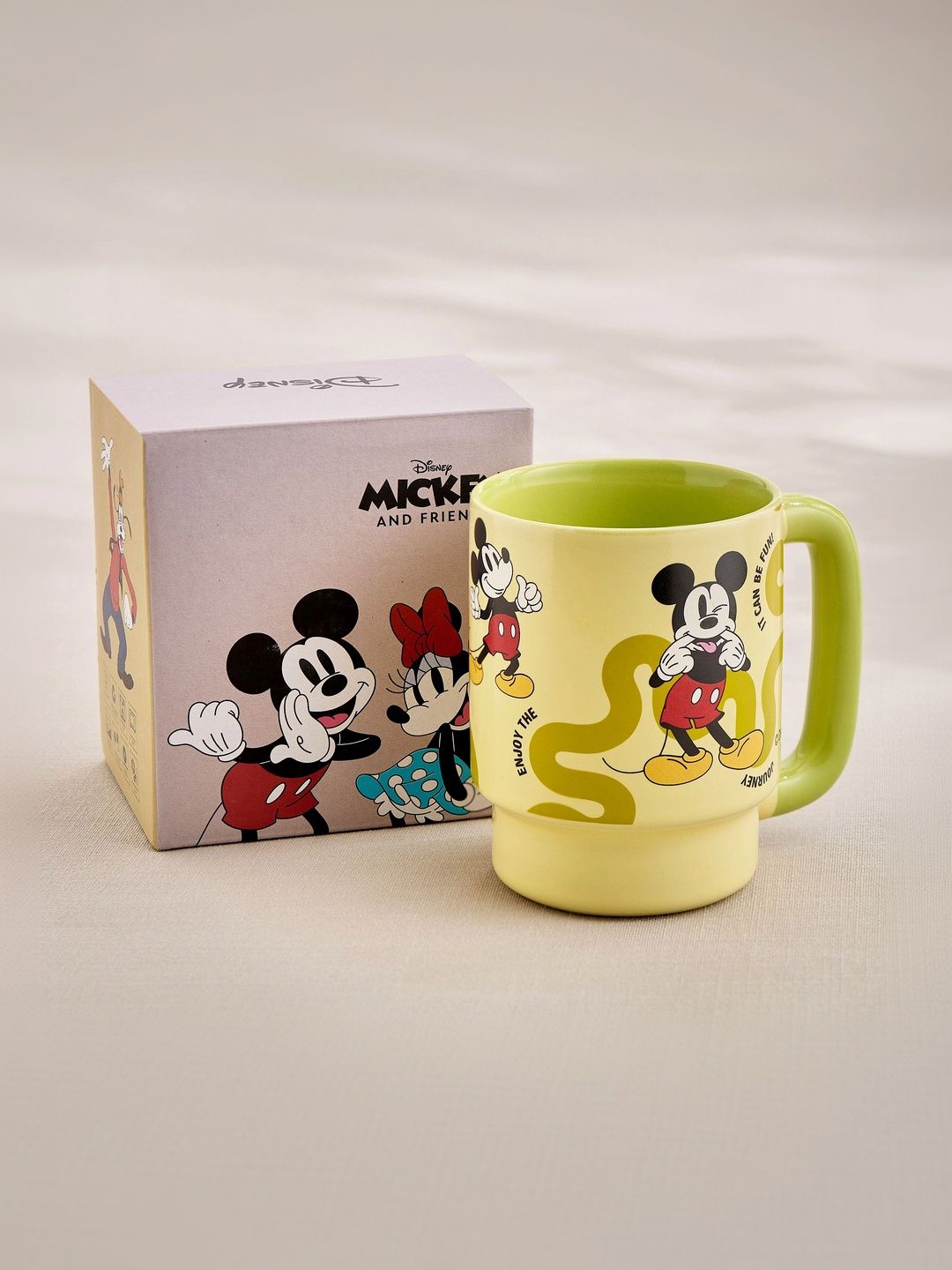 Home Centre Yellow Printed Porcelain Glossy Mugs Set of Cups and Mugs-picture-28