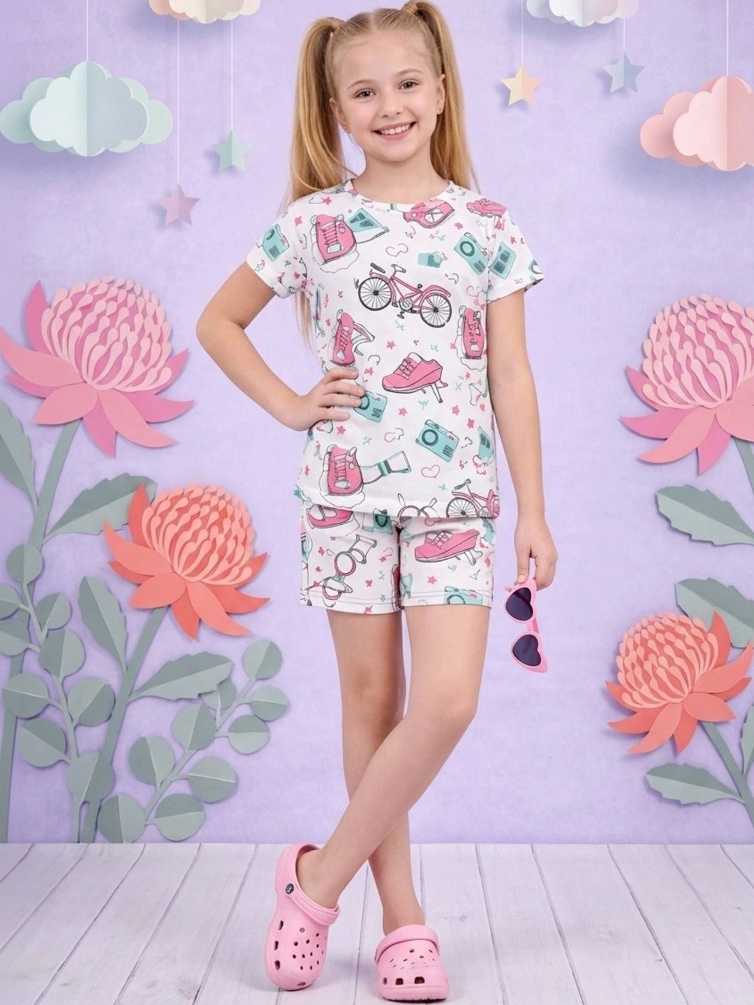 Amreliya Enterprise Amreliya Enterprise Girls Kids Printed Nightdress