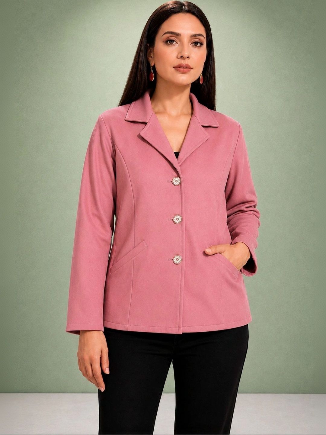 ORIEX THE ORIGINAL FASHION Notched Lapel Single-Breasted Blazer-picture-20