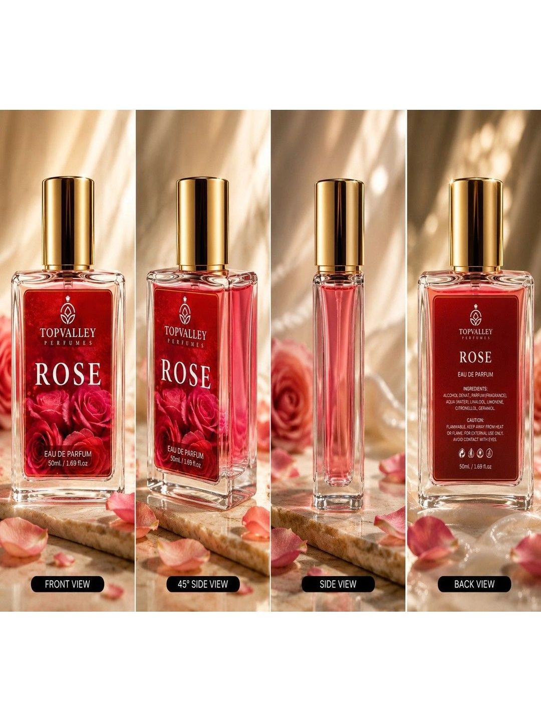 TOPVALLEY Rose Long Lasting Eau De Parfum - 50 ml-image-26
