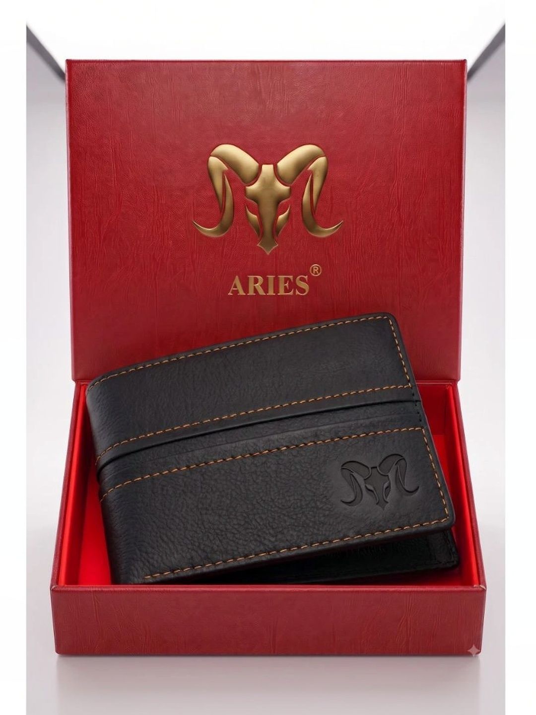 Aries Men Textured Leather Two Fold Wallet-picture-54