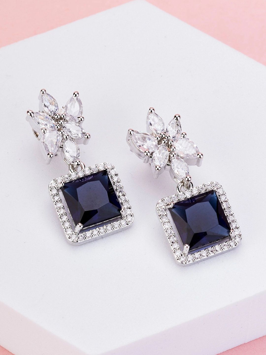 Opal Touch Geometric Drop Earrings-picture-18