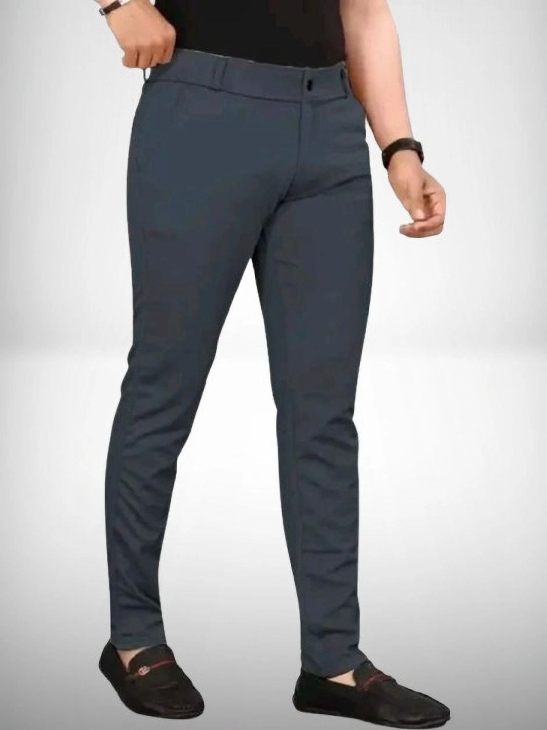 Nk staylish Men Smart Slim Fit Easy Wash Trousers-picture-19