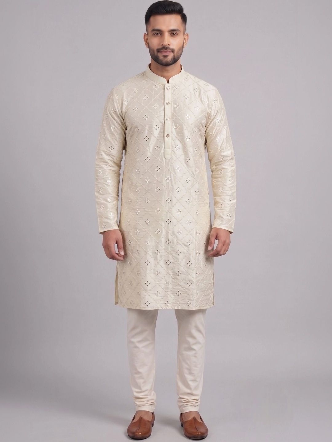 Anouk Men Embellished Mirror Work Kurta-picture-13