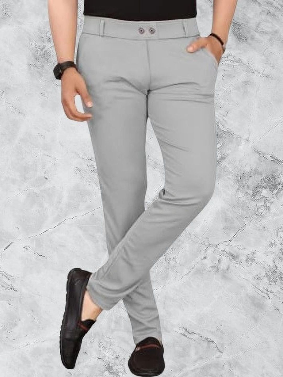 Nk staylish Men Smart Slim Fit Easy Wash Trousers-picture-51