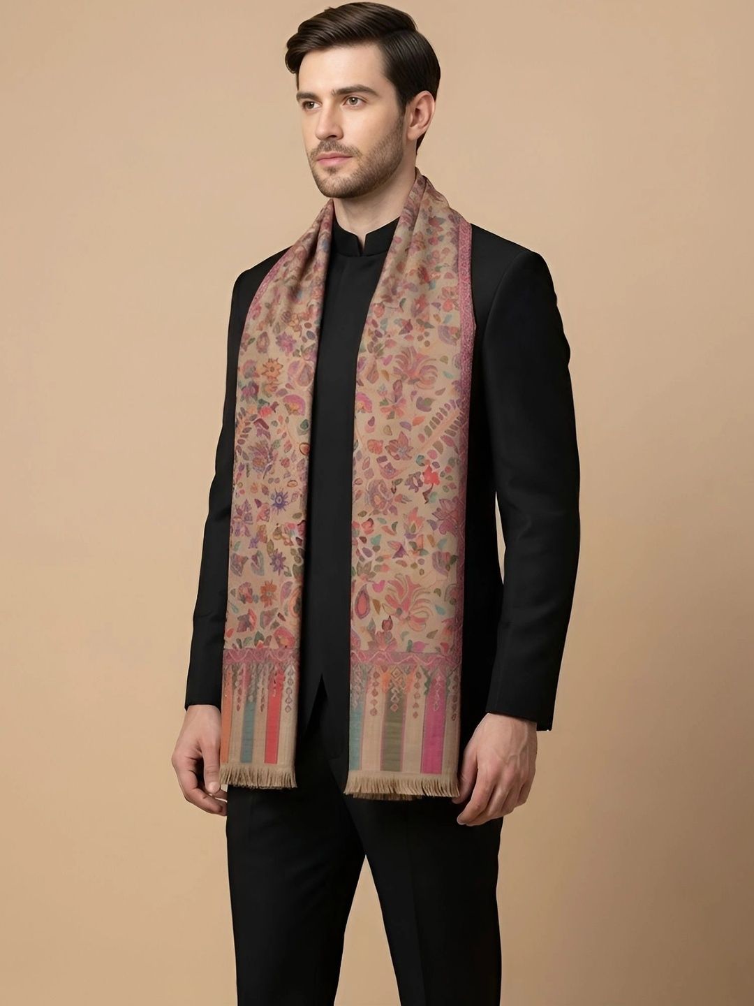 MUFFLY Men Woven Design Stole-image-32