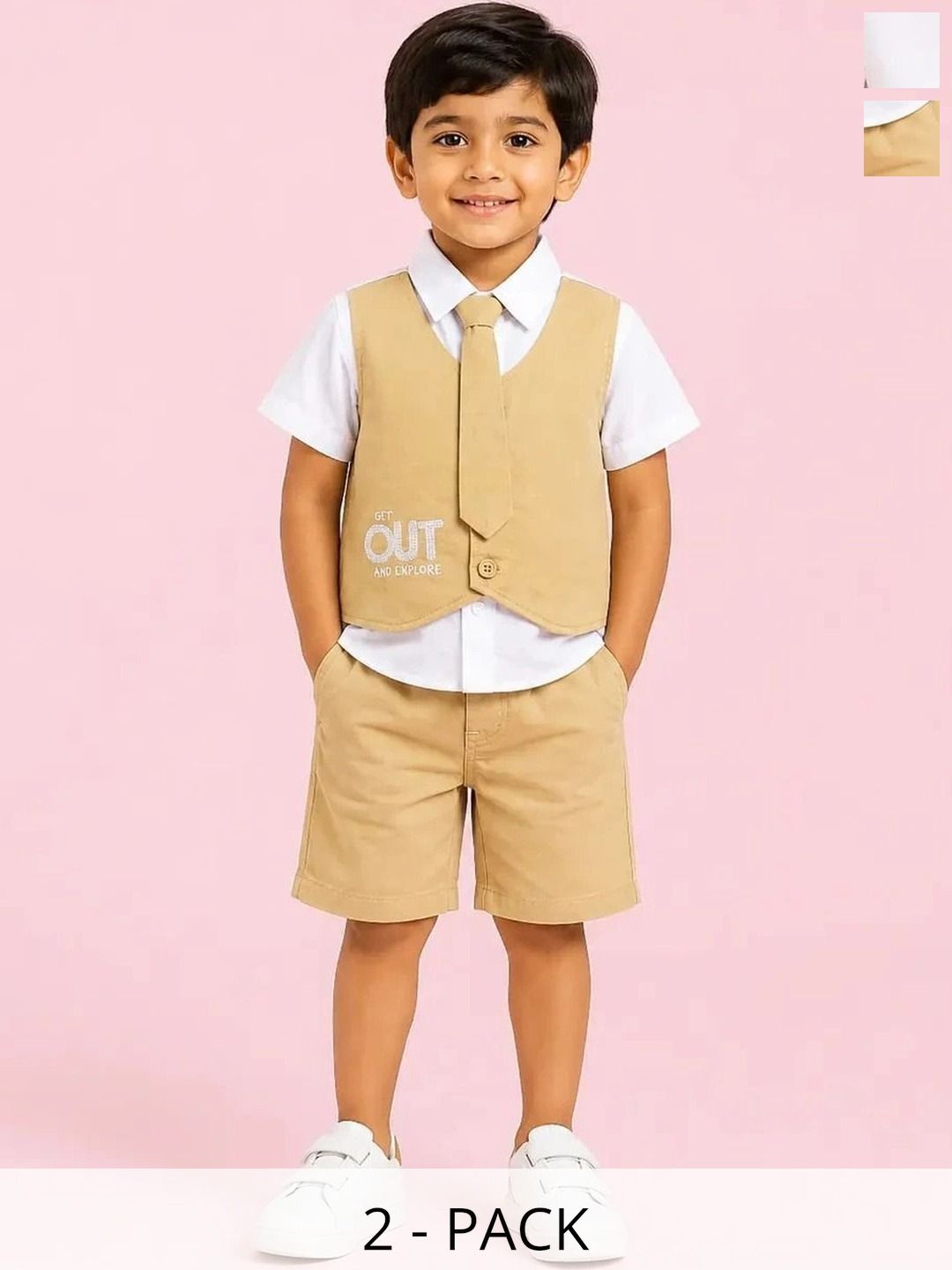 Bloomup Boys Printed Shirt with Shorts-image-24