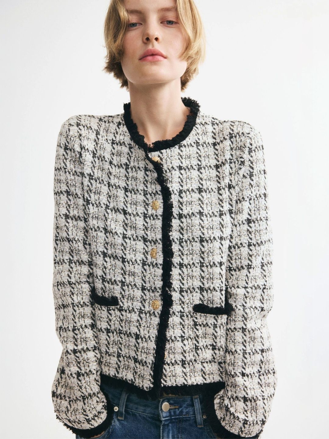 H&M Women Checked Tailored Jacket-picture-42