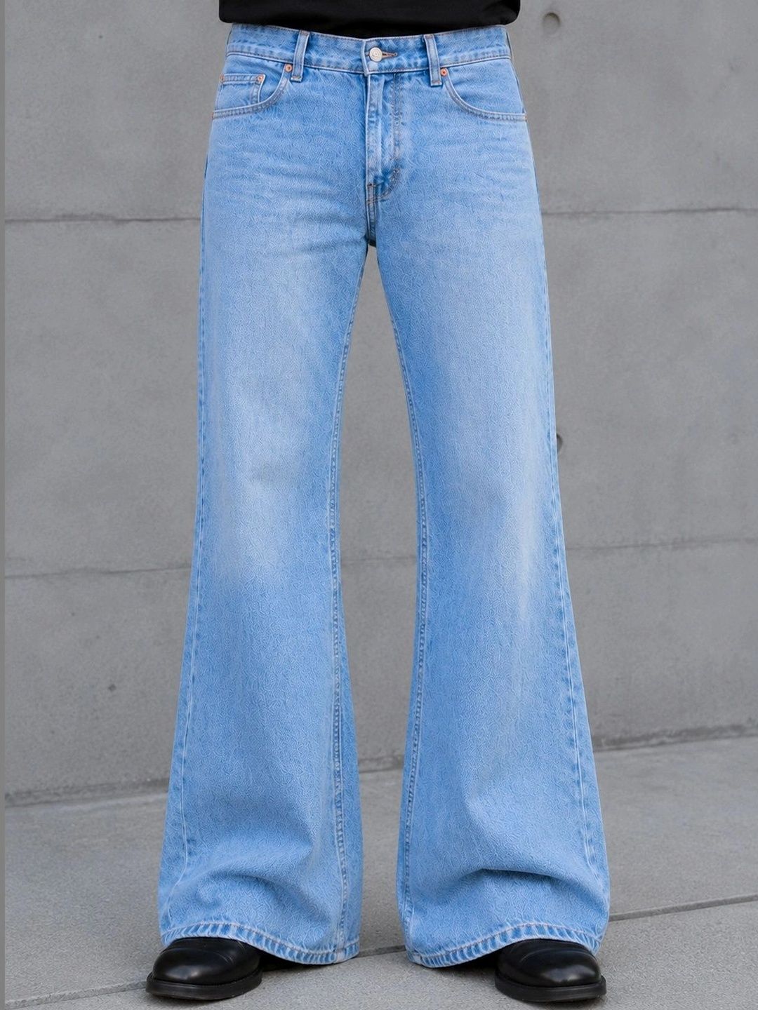 NOWI Men Bootcut Mid-Rise Light Fade Jeans-picture-42
