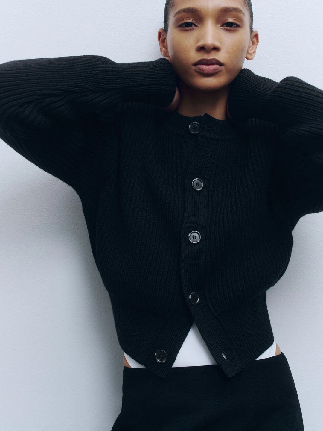 H&M Women Ribbed Crop Cardigan-picture-32