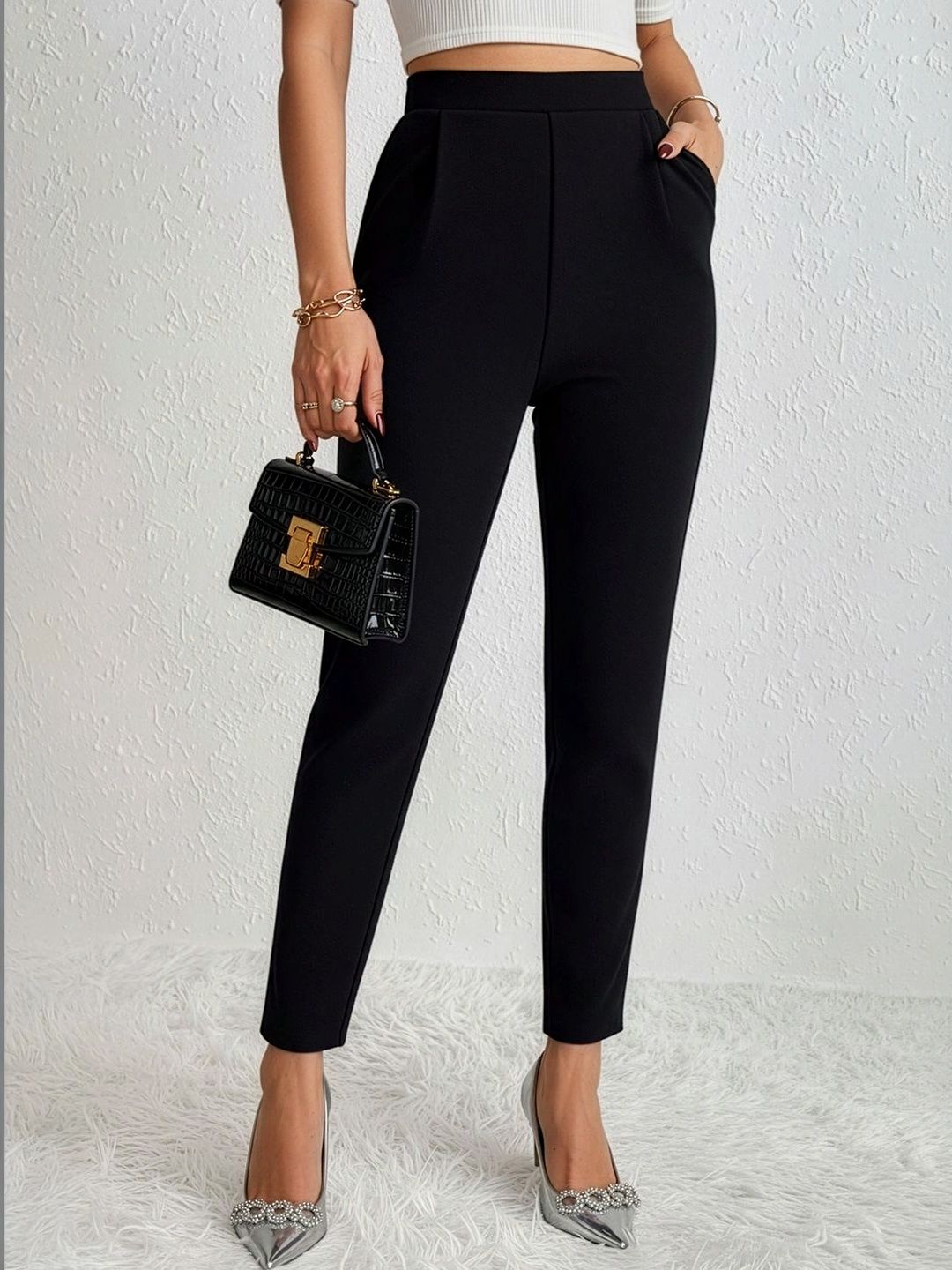 Dream Beauty Fashion Women Straight Fit High-Rise Trousers-picture-20