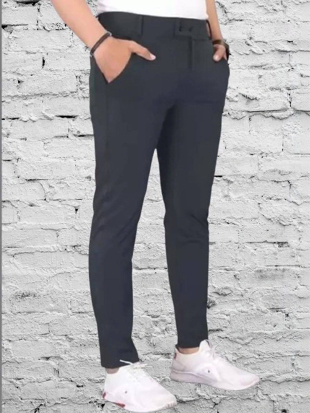 Nk staylish Men Smart Slim Fit Trousers-picture-15