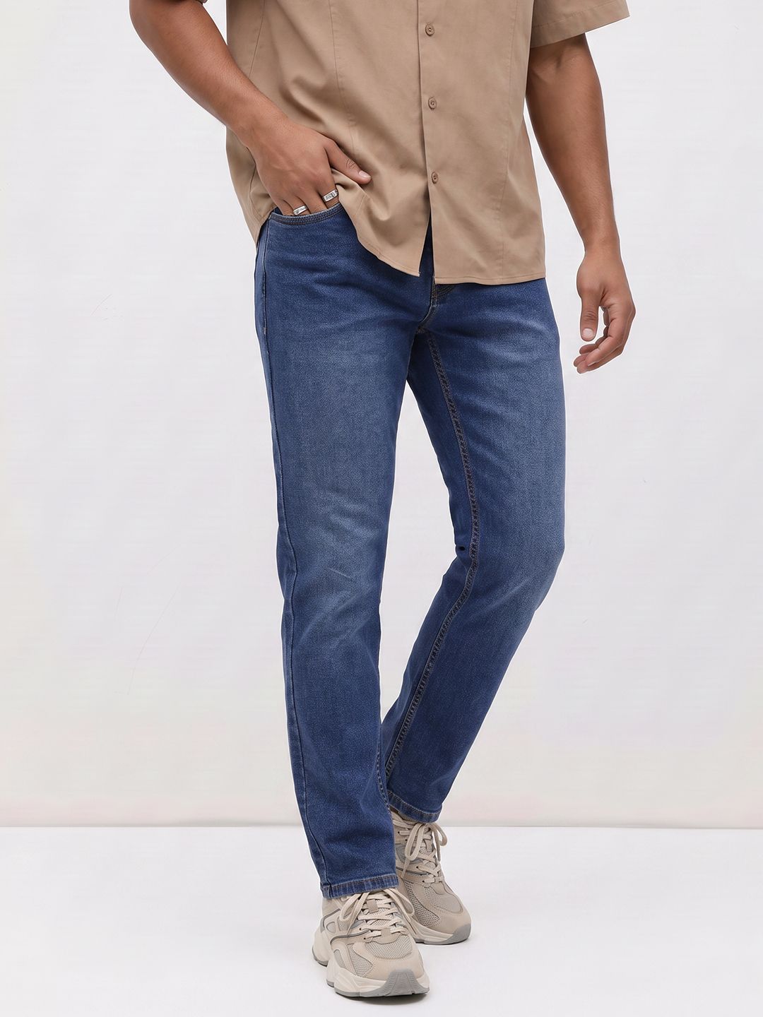 The Roadster Life Co. Men Slim Fit Heavy Fade Stretchable Jeans-picture-37