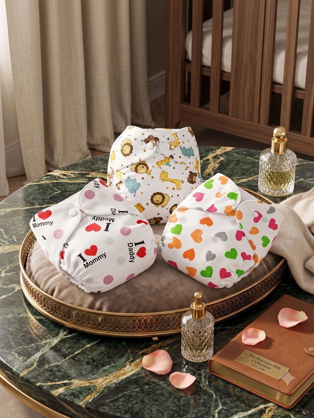 ocean count Set Of 3 Reusable Cloth Baby Diaper-picture-53