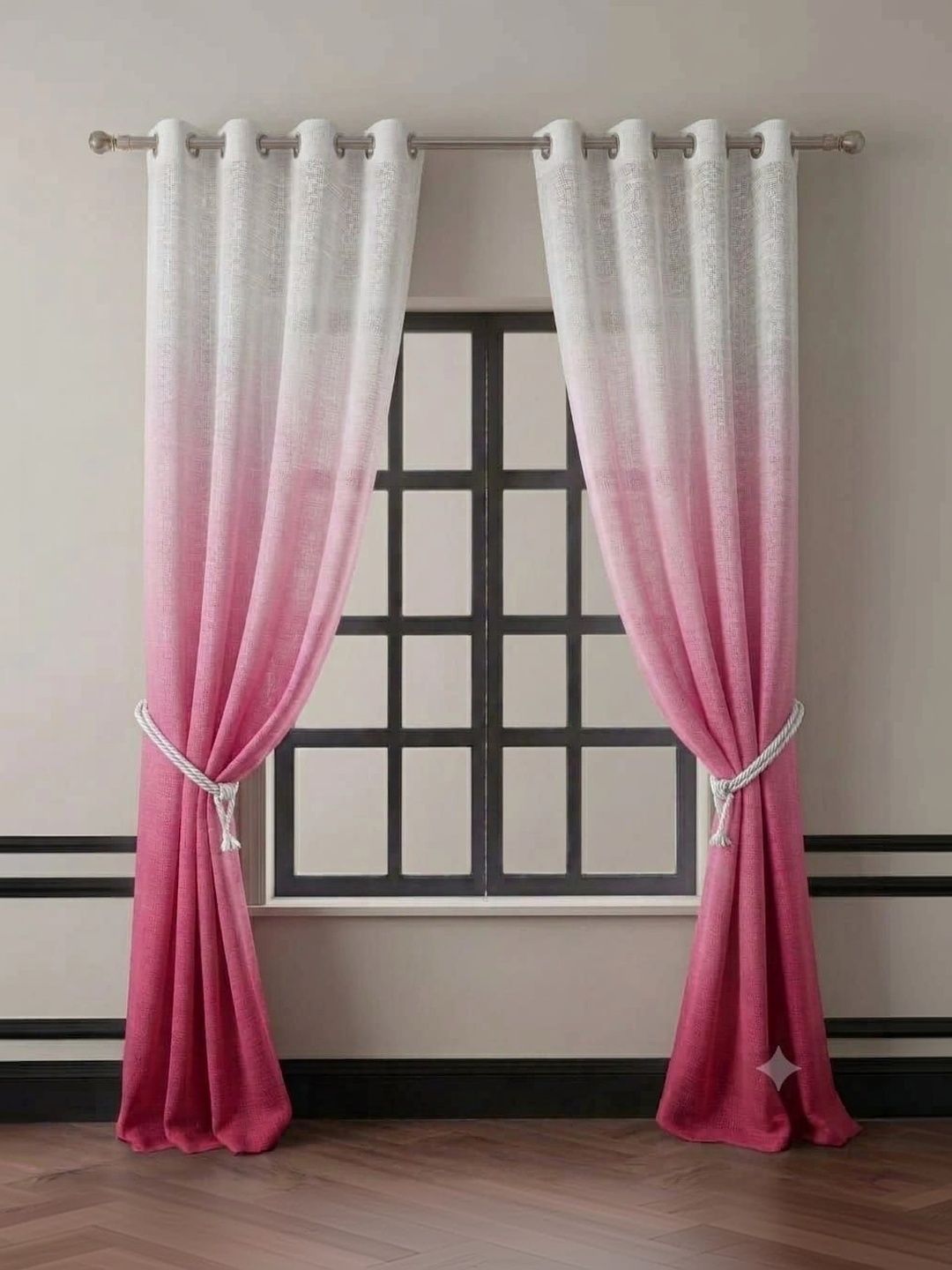 KANUM Pink Set of 2 Long Door Curtain-picture-57