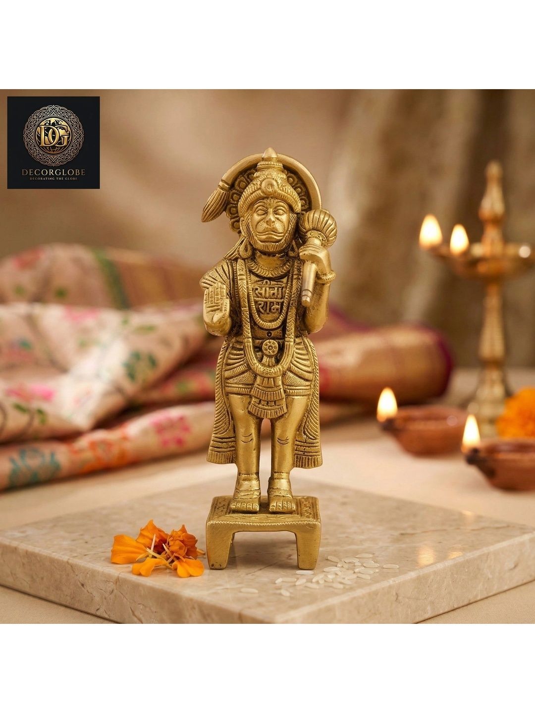DecorGlobe Gold-Toned Religious Idol Showpiece-picture-14