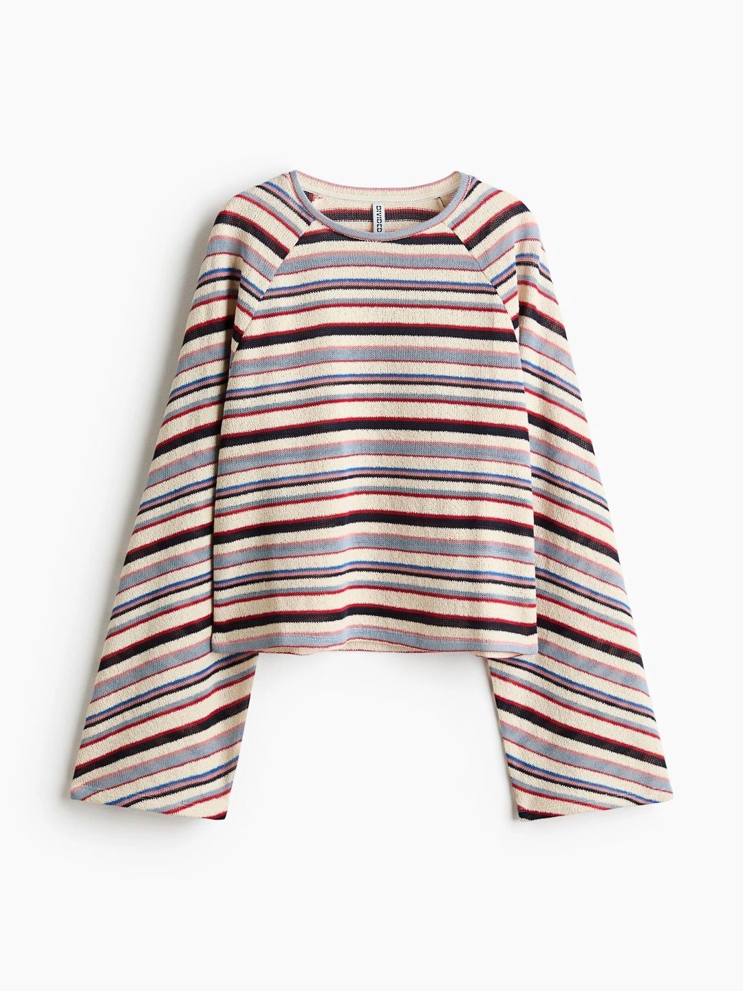 H&M Striped Bell Sleeve Top-picture-32