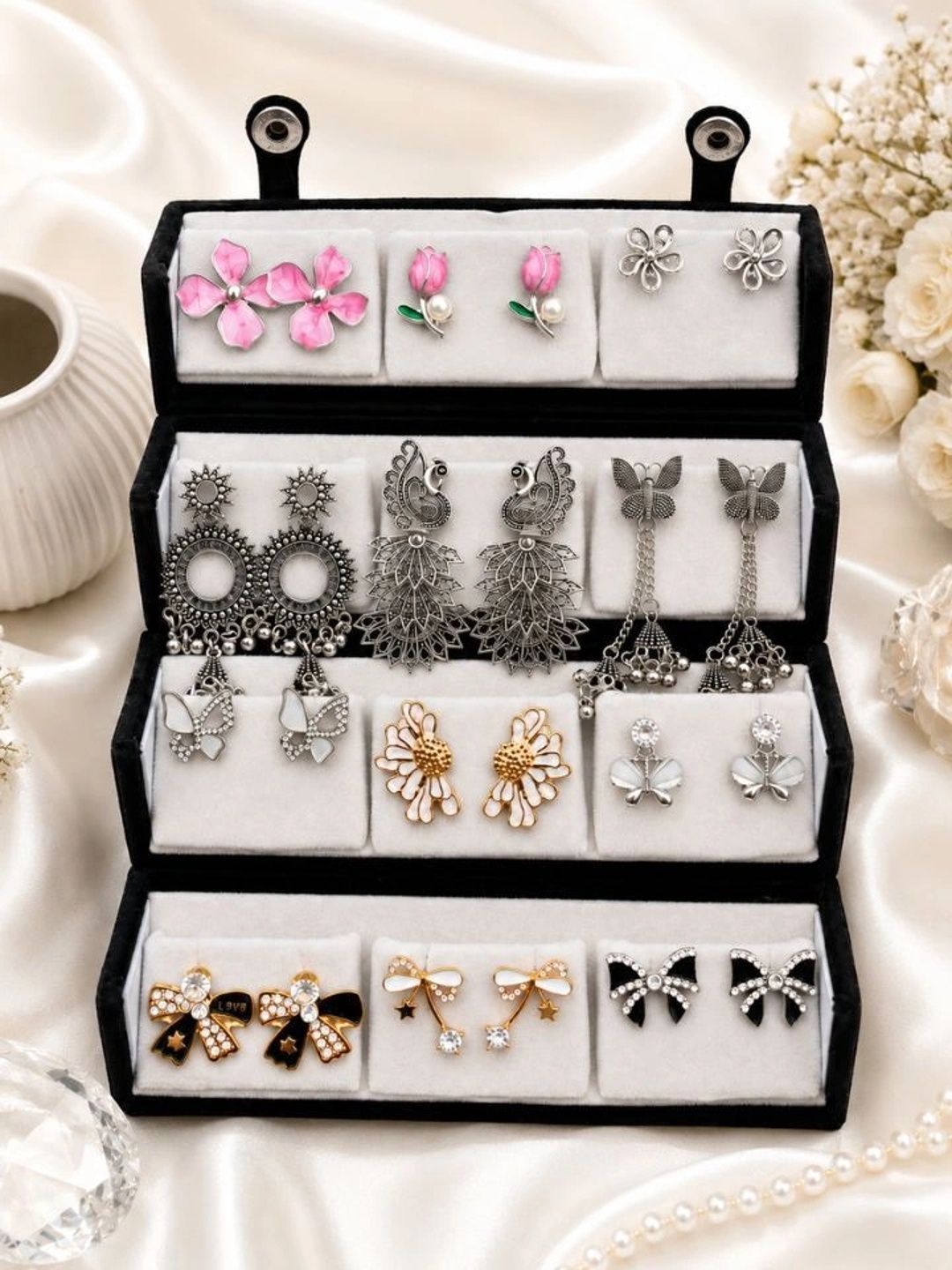 Esyko Floral Studs Earrings-picture-55