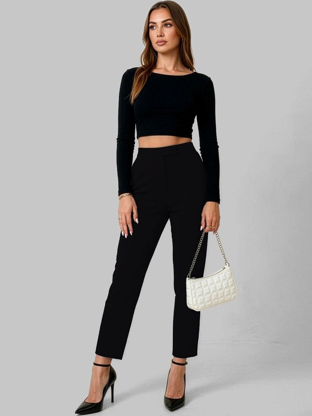 Dream Beauty Fashion Women Straight Fit High-Rise Trousers-picture-36
