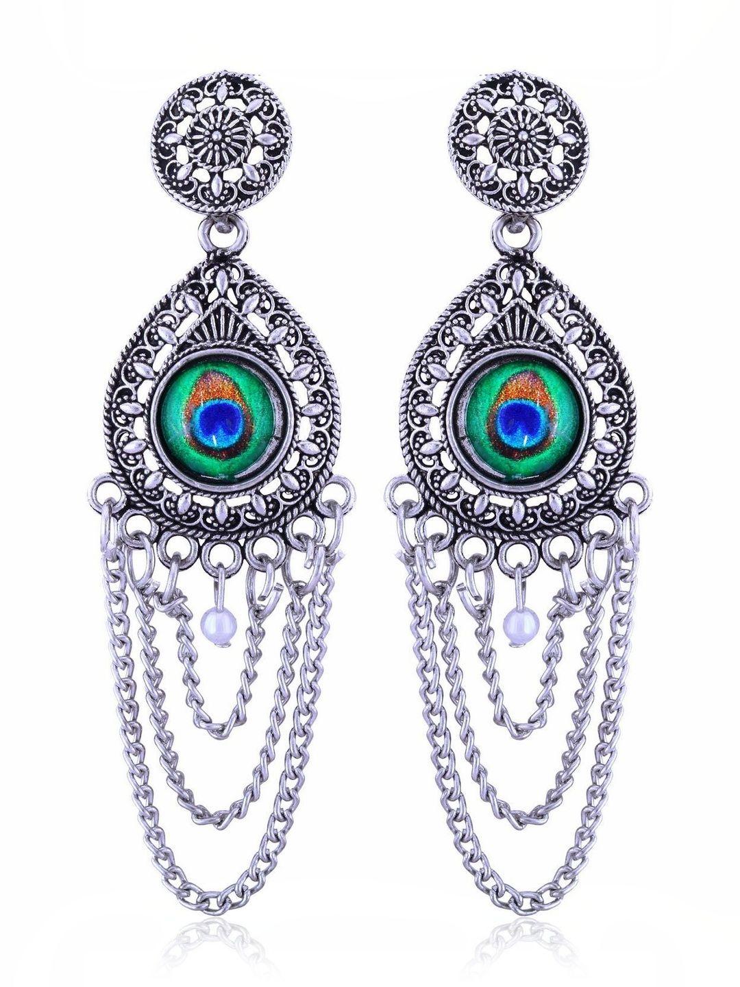 VIVASTRI Teardrop Shaped Drop Earrings-picture-11