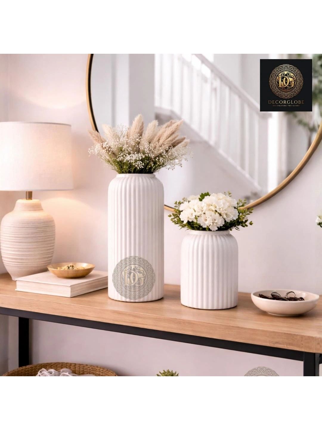 DecorGlobe White Curio Showpiece-picture-13