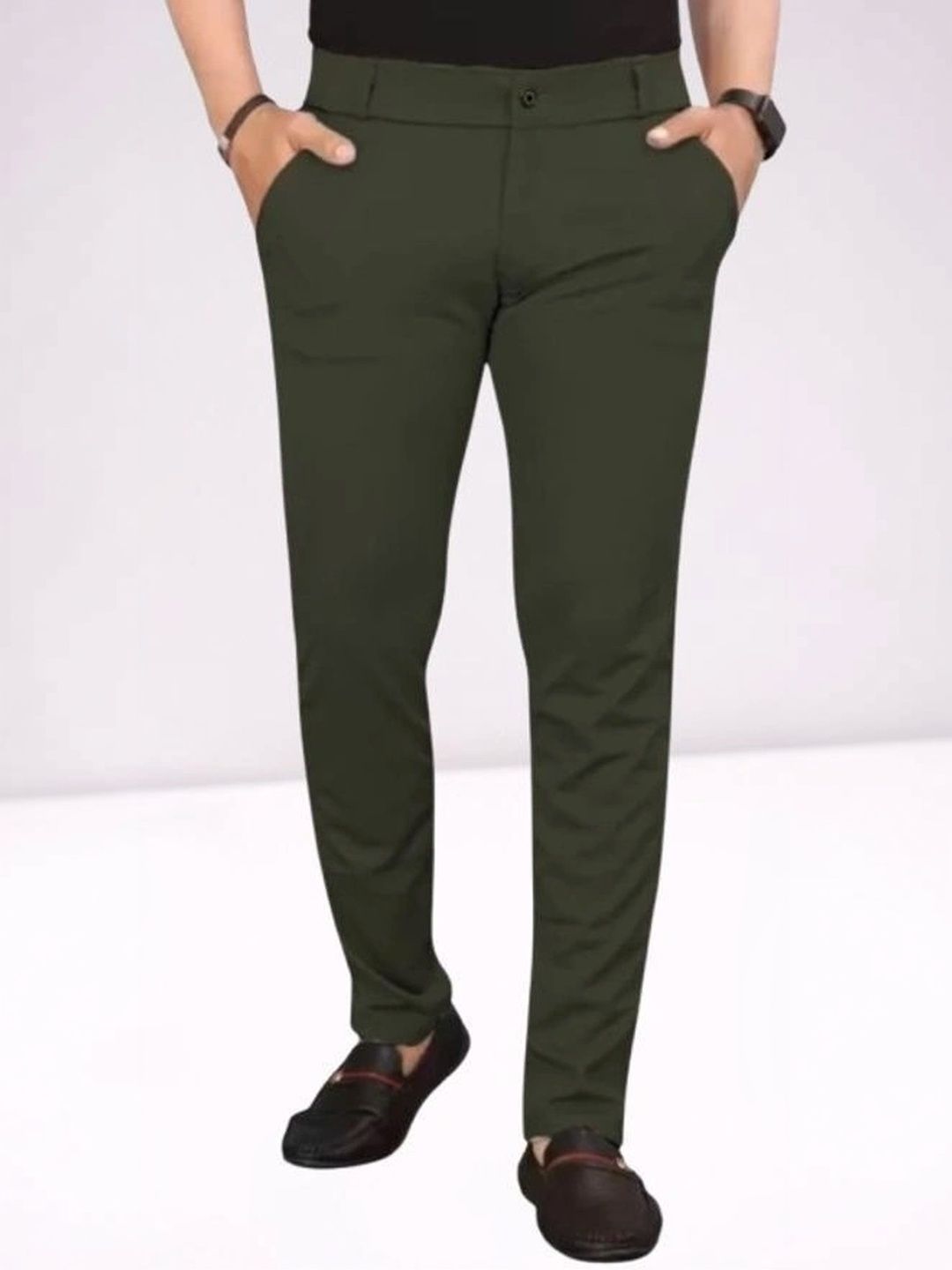 Nk staylish Men Smart Slim Fit Trousers-picture-52