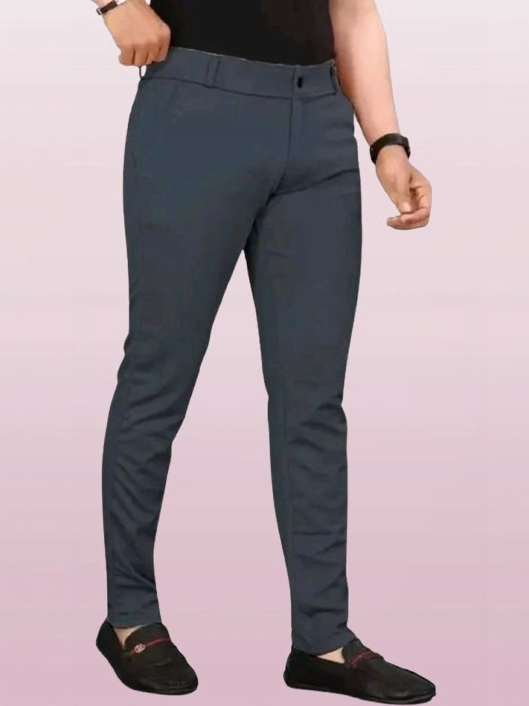 Nk staylish Men Smart Slim Fit Trousers-picture-51