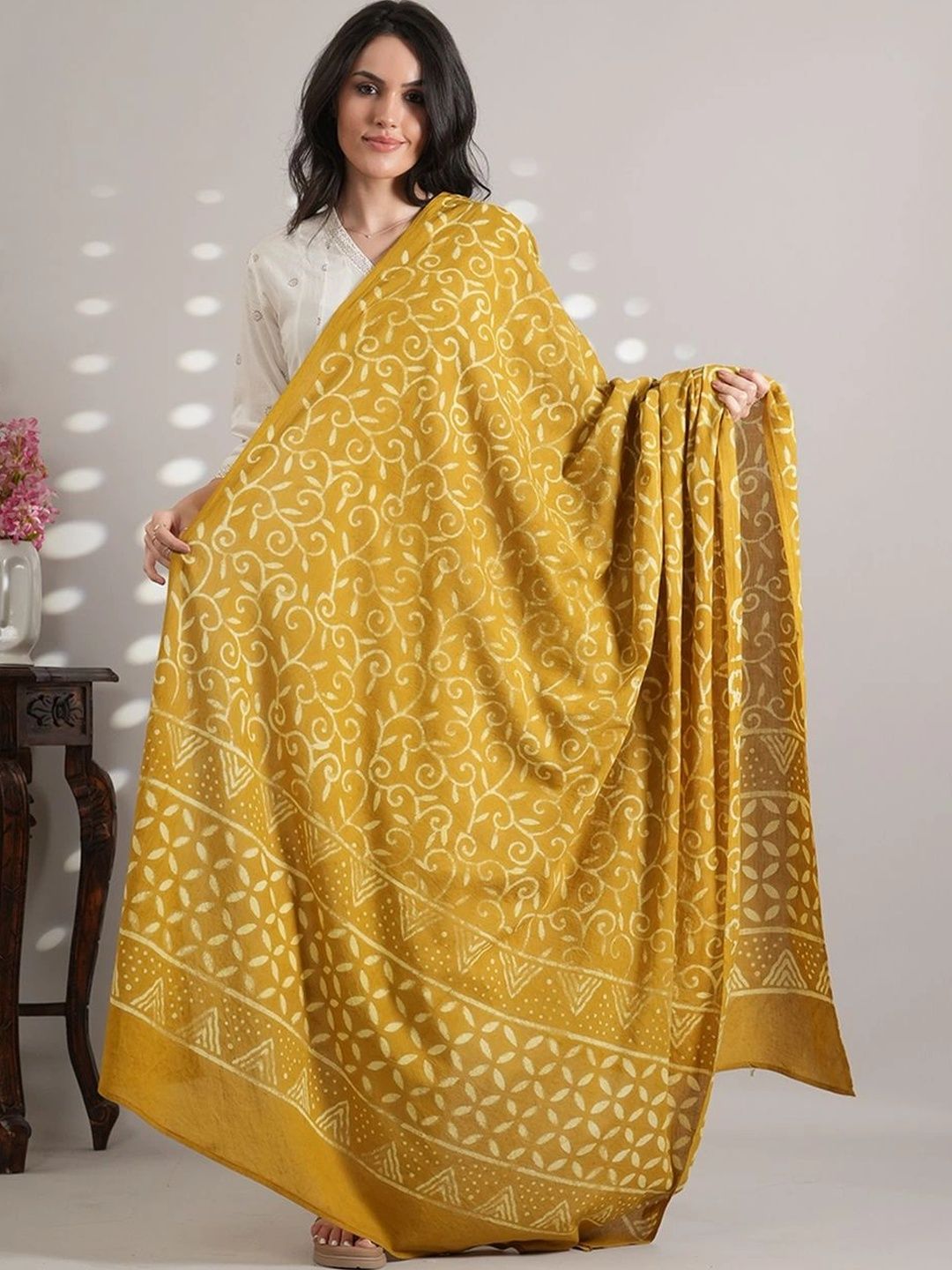 Style Shoes Ethnic Motifs Printed Pure Cotton Block Print Dupatta-picture-9