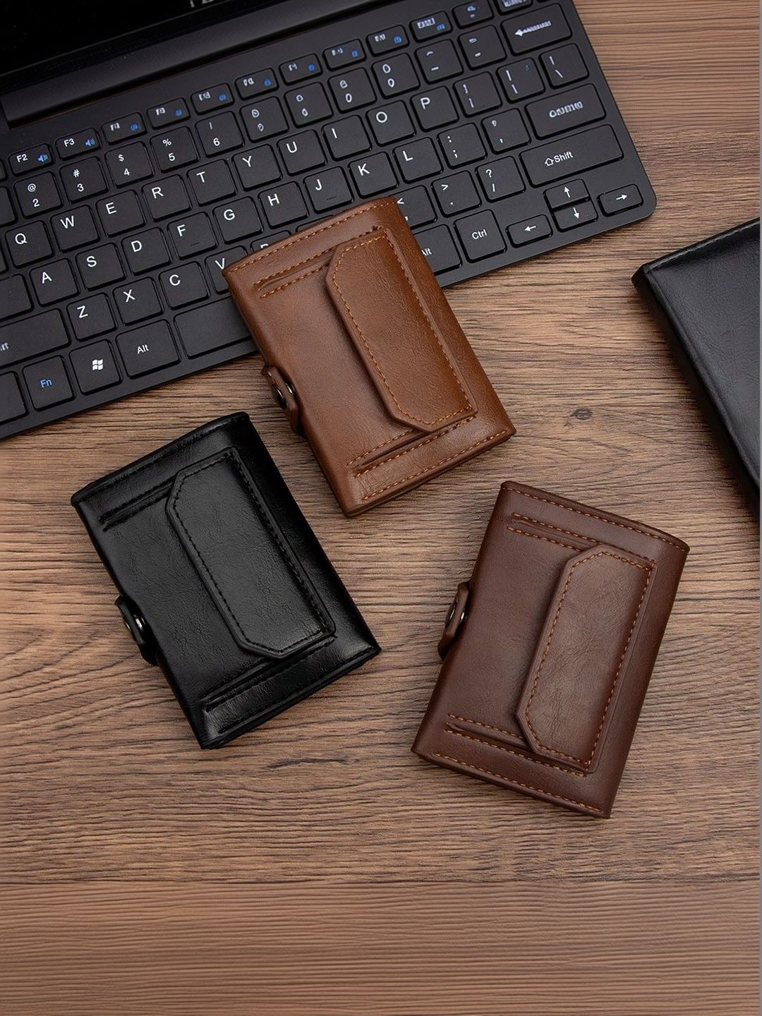 Bracevor Men PU Three Fold Wallet-picture-18