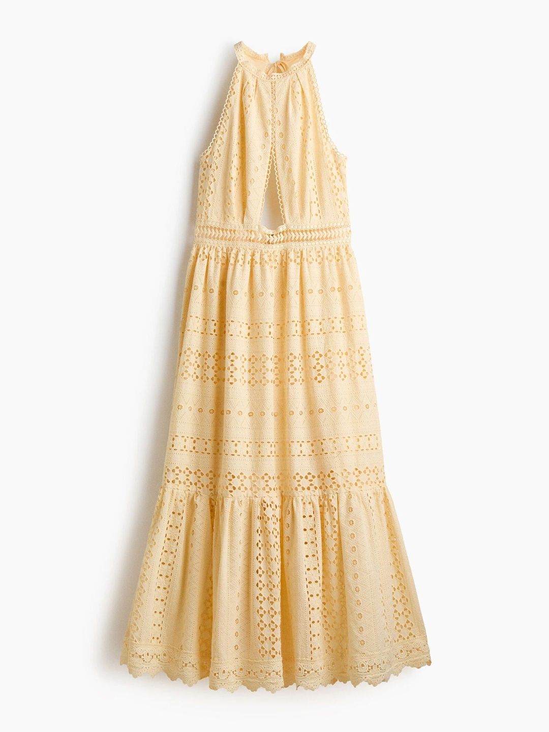 H&M Embellished Embroidered Halter Neck Maxi Dress-picture-31