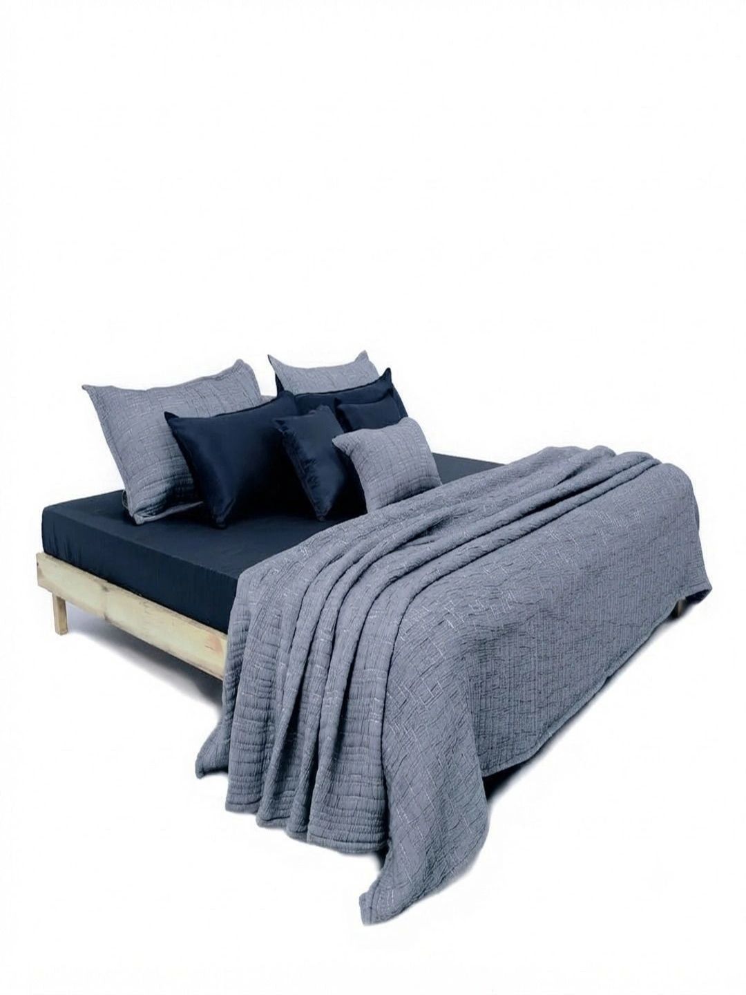 Zarf Charcoal & Grey Microfiber AC Room 300 GSM Blanket-picture-10