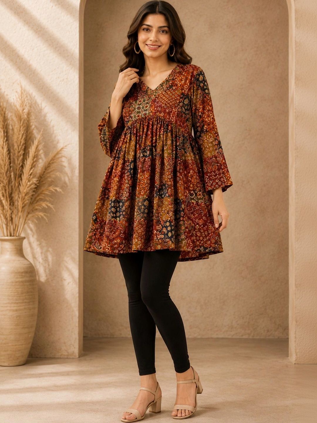 RIVNIX Print Ethnic Cotton Blend Top-picture-41