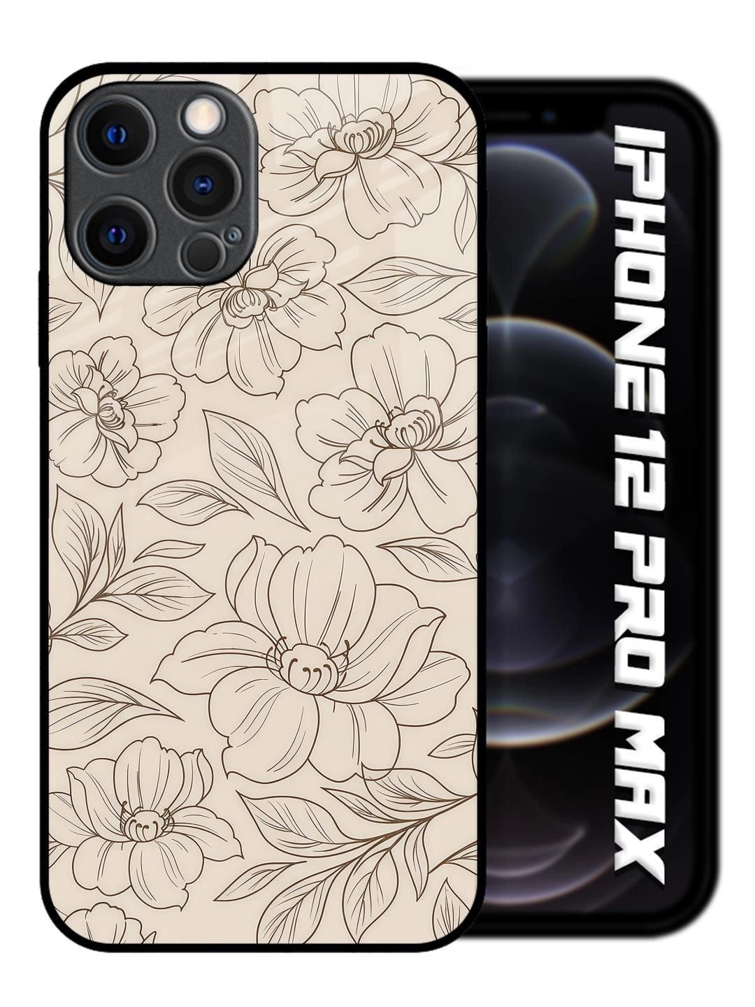 QRIOH Floral Printed iPhone 12 Pro Max Back Case Mobile Accessories-picture-53