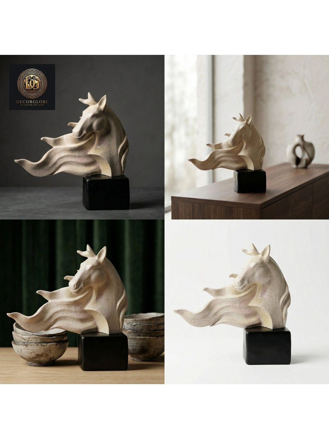 DecorGlobe White Figurine Showpiece-image-21