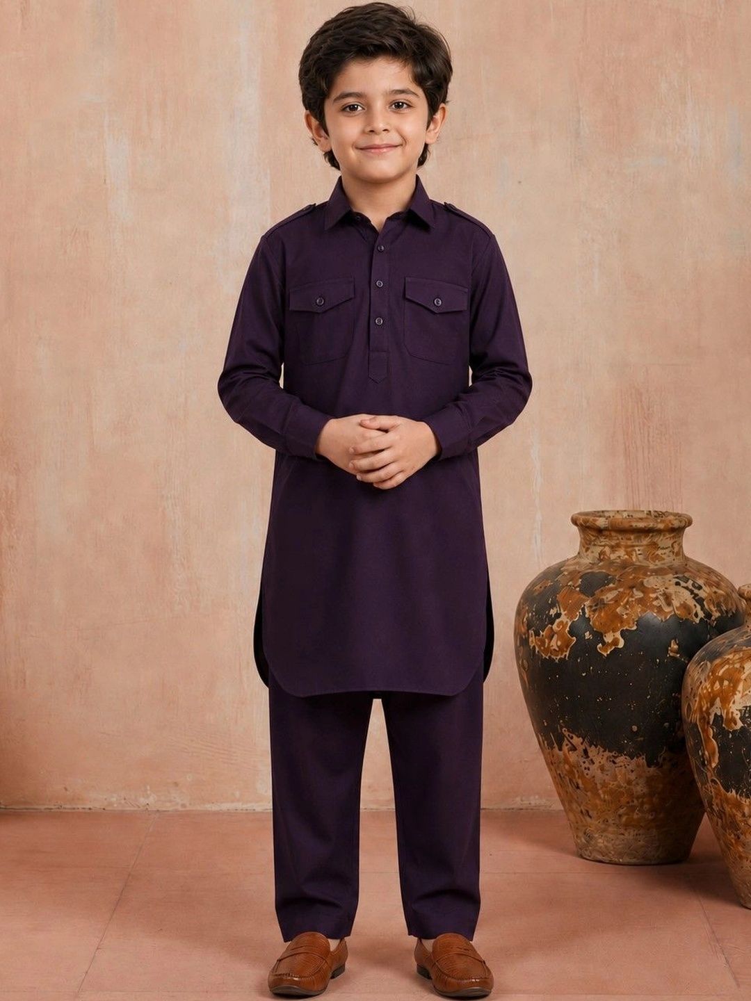 House of Pataudi Boys Regular Kurta with Pyjamas-picture-54