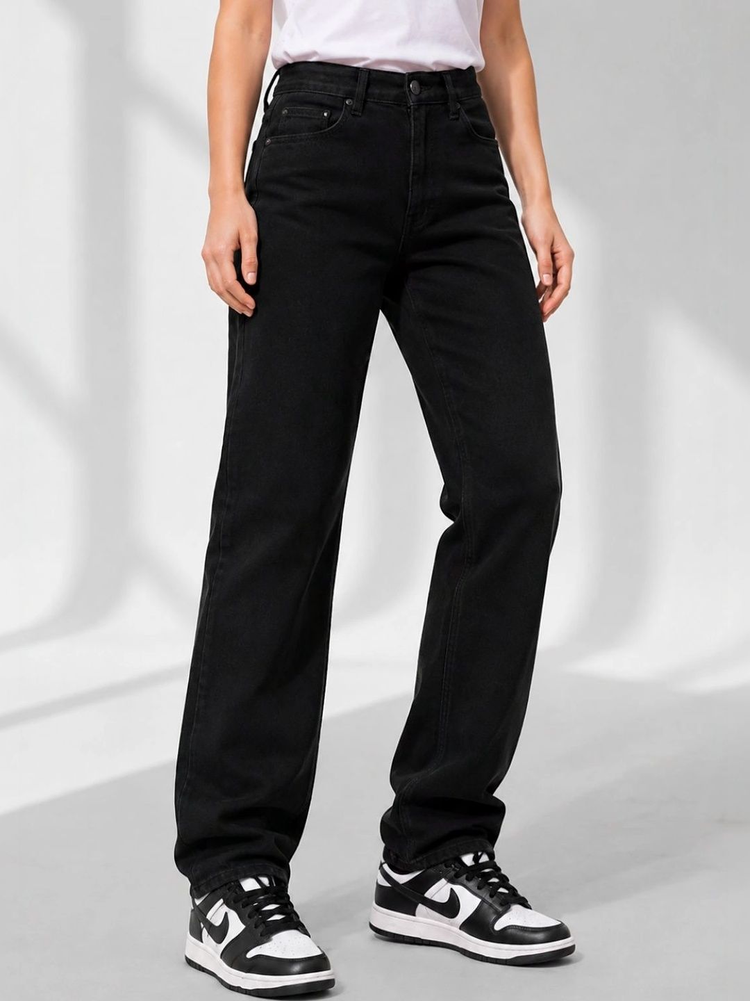 HERE&NOW Women Classic Regular Fit Mid-Rise Stretchable Jeans-picture-16