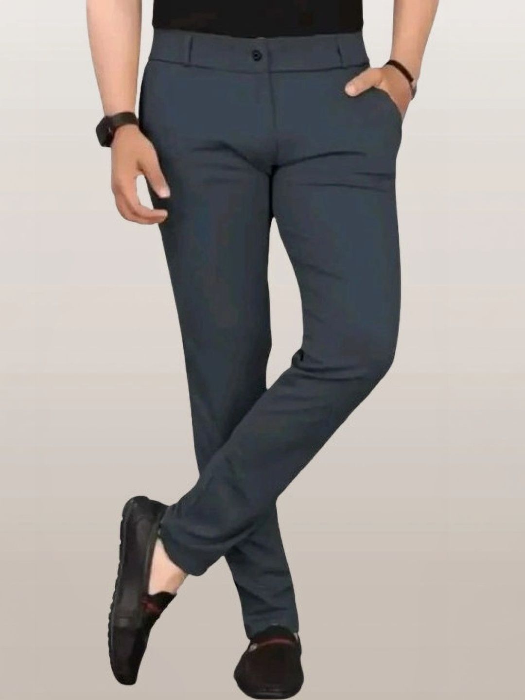 Nk staylish Men Smart Slim Fit Trousers-picture-21
