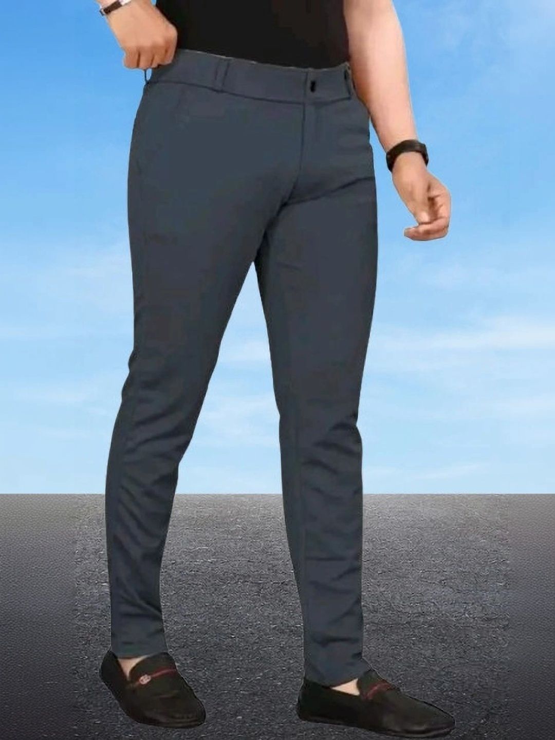 Nk staylish Men Smart Slim Fit Trousers-picture-48