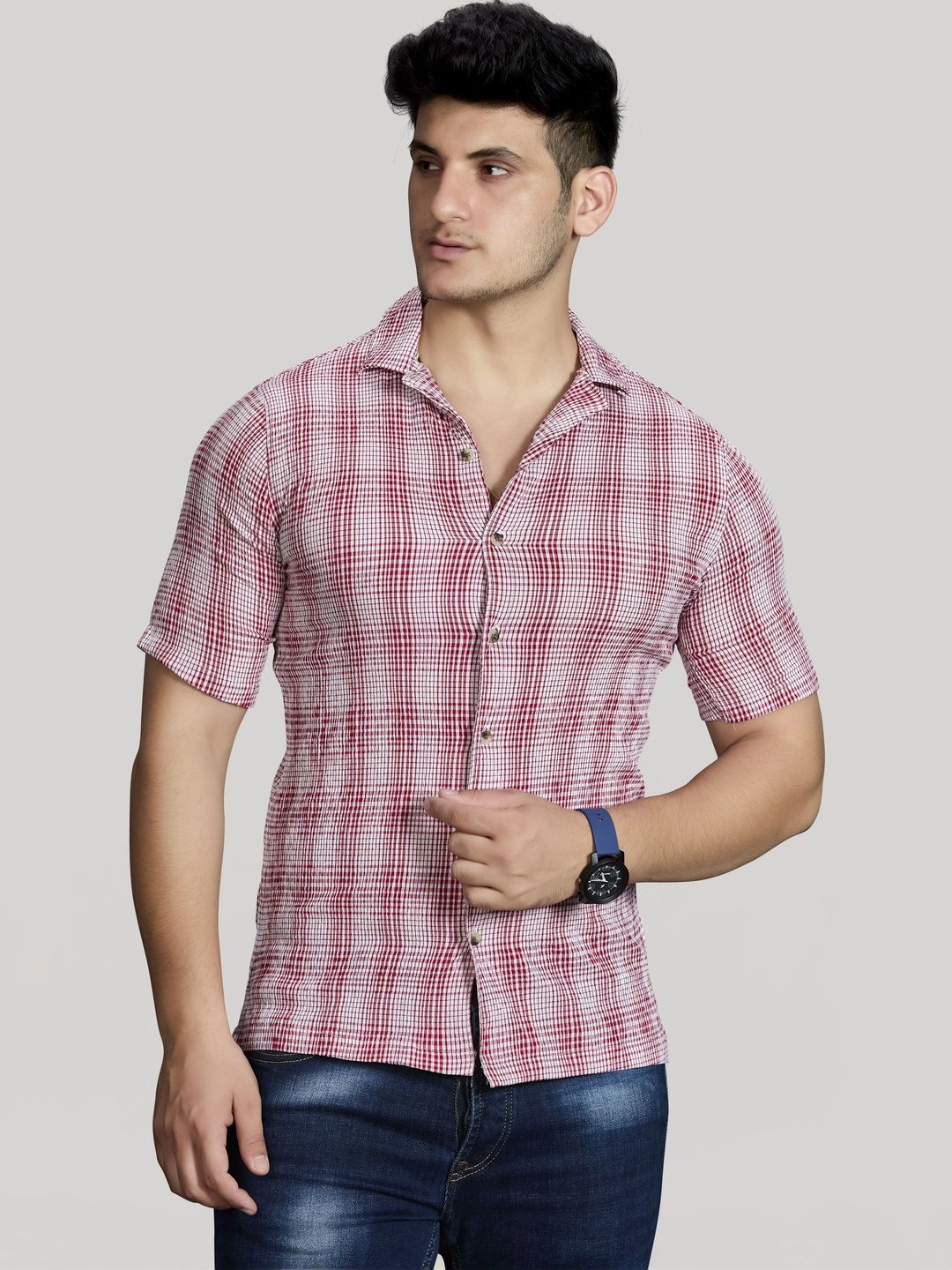 Mast & Harbour Men Checked Casual Shirt-image-43
