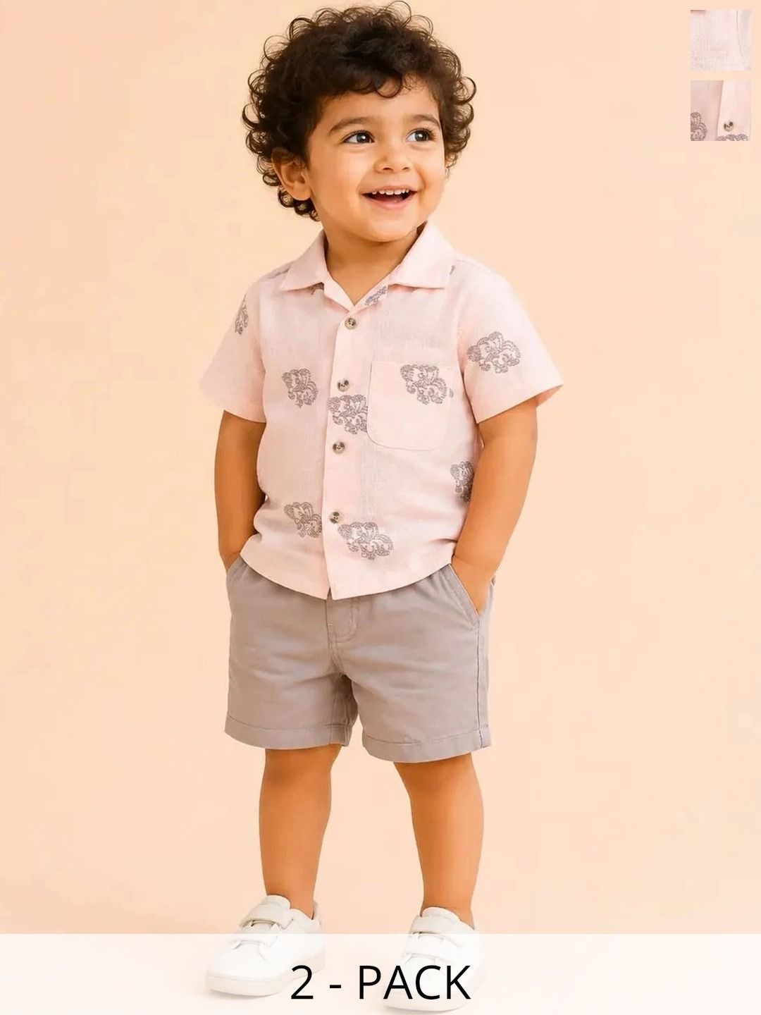 Bloomup Boys Printed Shirt with Shorts-picture-21