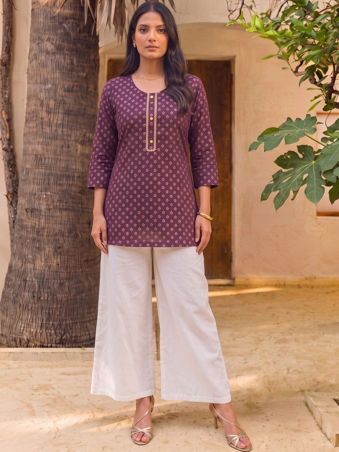 Rangita Ethnic Motifs Printed Boat Neck Kurti-picture-10