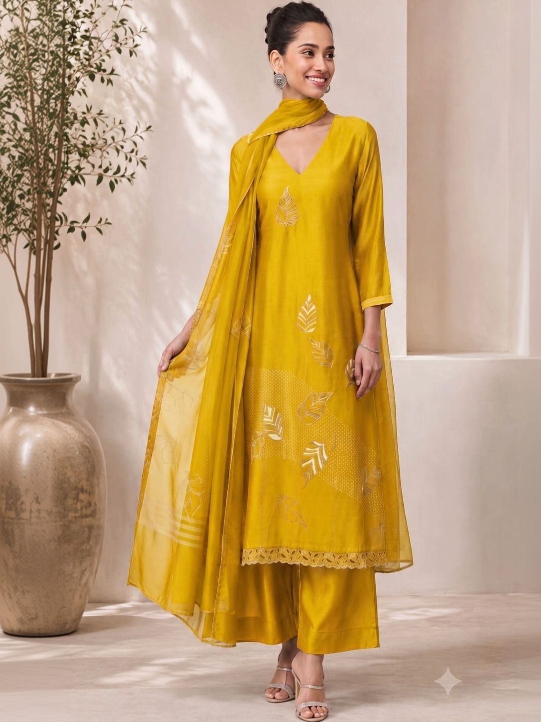 ShEmpire Embroidered Pure Silk Unstitched Dress Material-picture-19
